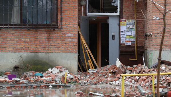 Жилой дом на Славянской улице в Краснодаре, где произошел взрыв газа. 10 марта 2018