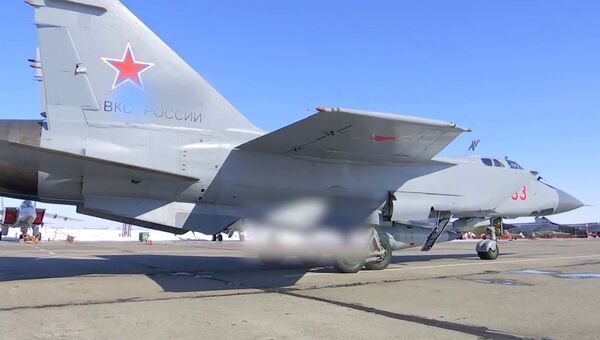 Экипаж истребителя МиГ-31 ВКС провел учебный пуск гиперзвуковой ракеты Кинжал