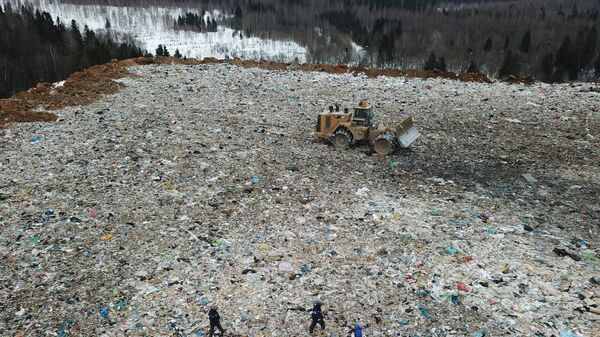 Полигон твердых бытовых отходов Ядрово в Московской области. Архивное фото