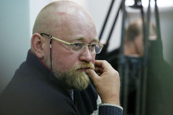 Руководитель Центра обмена военнопленными Офицерский корпус Владимир Рубан во время судебного заседания в Киеве, Украина. 9 марта 2018 Руководитель Центра обмена военнопленными Офицерский корпус Владимир Рубан во время судебного заседания в Киеве, Украина. 9 марта 2018