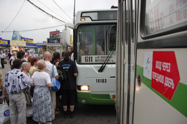 Работа общественного транспорта в Москве. Архив