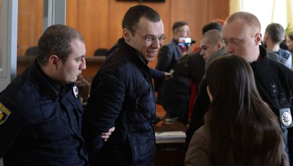 Журналист Василий Муравицкий перед заседанием суда в Житомире