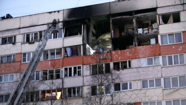 Жилой дом на улице Народного Ополчения в Санкт-Петербурге, где произошел взрыв газа. Архивное фото