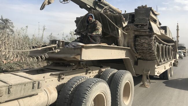 Сирийские военные в Восточной Гуте. Архивное фото