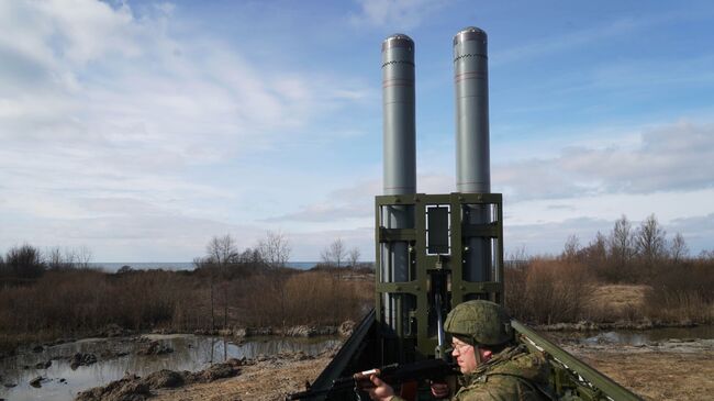 Военнослужащий во время учений Балтийского флота. Архивное фото