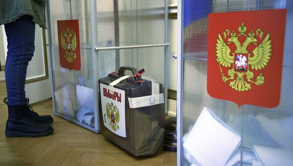 Урны для голосования на выборах президента РФ. 18 марта 2018