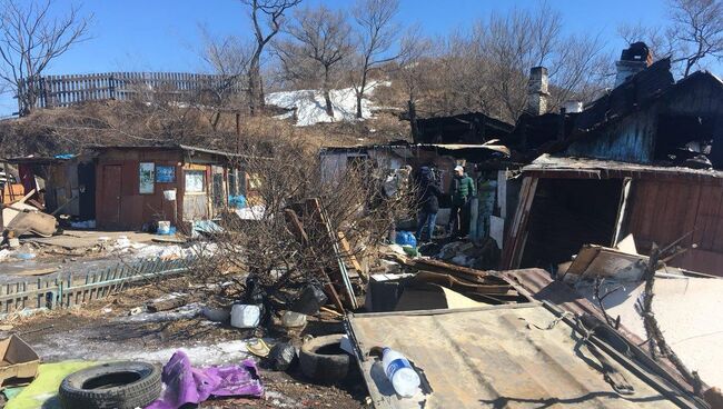 Пожар в приюте для бездомных во Владивостоке. 20.03.18