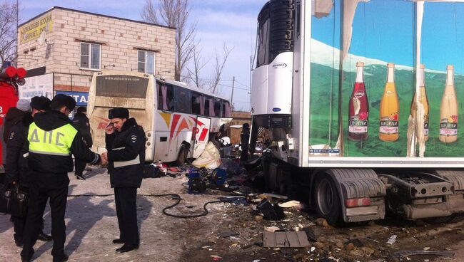 ДТП с участием пассажирского автобуса в Павловском районе Воронежской области. 20 марта 2018