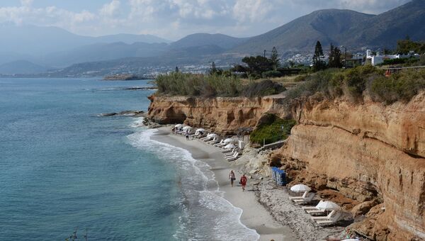 Пляж города Херсониссос на острове Крит