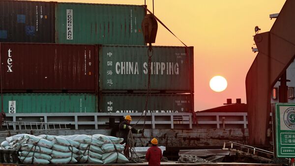 Торговый порт в Китае