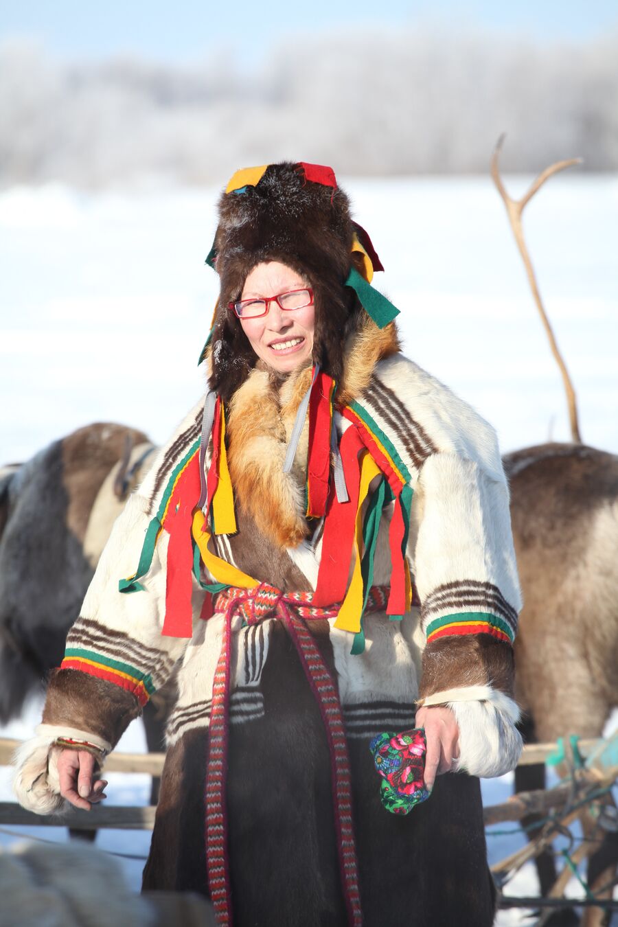 Александра Латышева в традиционной ненецкой одежде, Ненецкий автономный округ