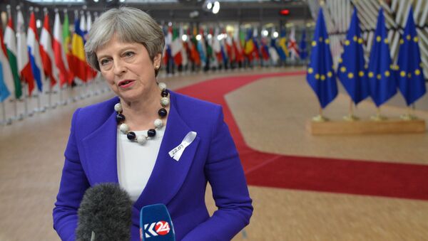 Премьер-министр Великобритании Тереза Мэй на саммите ЕС. Архивное фото