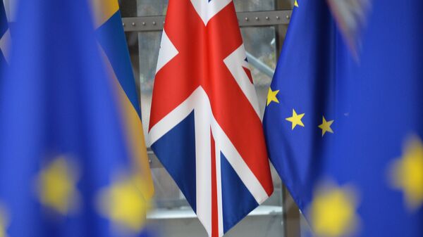 Флаг Великобритании на саммите ЕС. Архивное фото