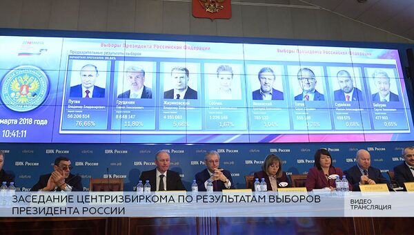 LIVE: Заседание Центризбиркома по итогам выборов президента России