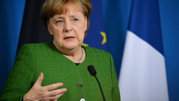 Канцлер Германии Ангела Меркель на саммите ЕС в Брюсселе