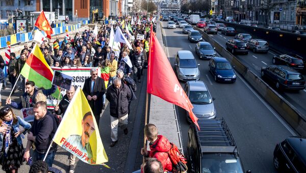 Марш в рамках акции против расизма, Бельгия, Брюссель
