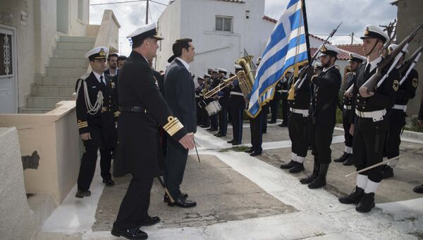 Премьер-министр Греции Алексис Ципрас во время дня независимости в Греции. 25 марта 2018