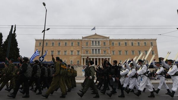 Вонный парад во время дня независимости в Греции. 25 марта 2018