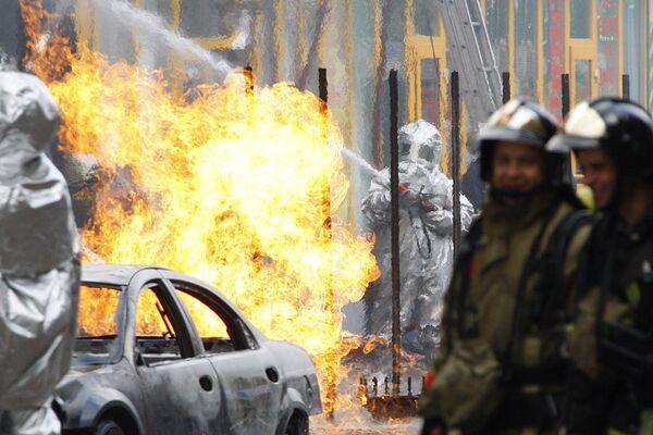 Взрыв газа и пожар на севере Москвы