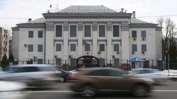 Здание посольства Российской Федерации в Киеве. Архивное фото
