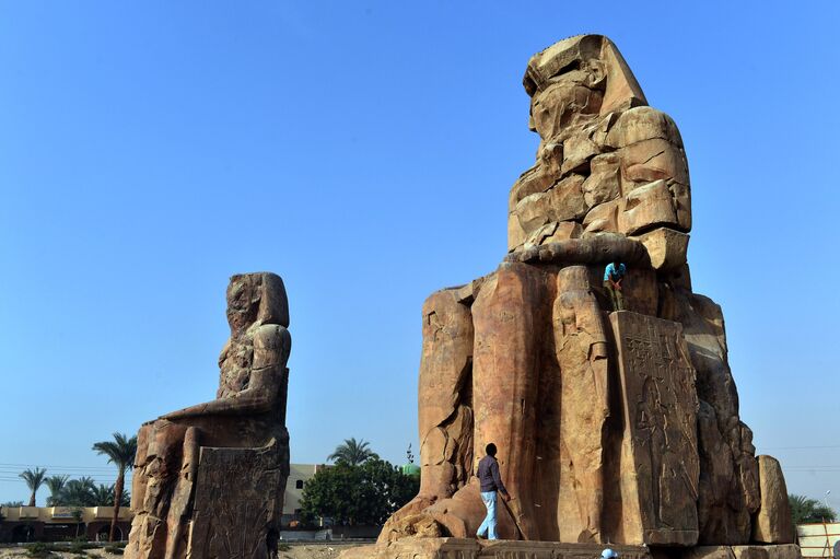 Колоссы Мемнона в Луксоре, Египет