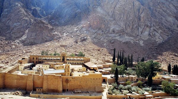 Монастырь Святой Екатерины у подножья горы Синай в Египте