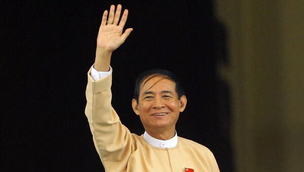 Президент Мьянмы У Вин Мьинт. 28 марта 2018 года