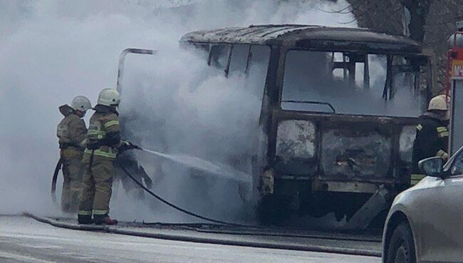 В Нижнем Новгороде сгорела маршрутка