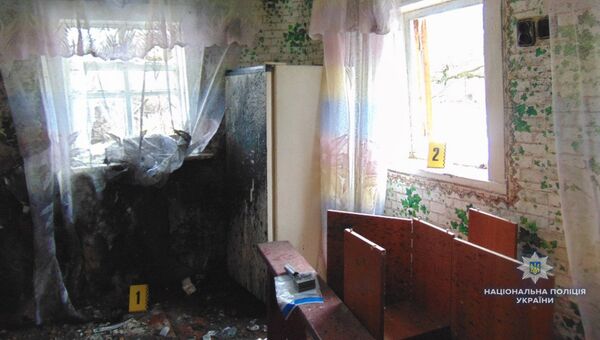 Дом в Черкасской области Украины, где взорвал гранату ветеран АТО