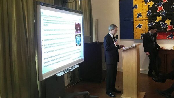 Посол Великобритании в РФ Лори Бристоу проводит брифинг для дипломатического сообщества по делу Сергея Скрипаля. 22 марта 2018