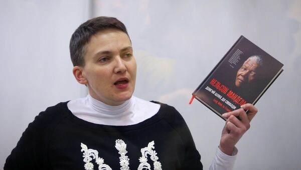 Депутат Верховной рады Украины Надежды Савченко во время заседания апелляционного суда. 29 марта 2018