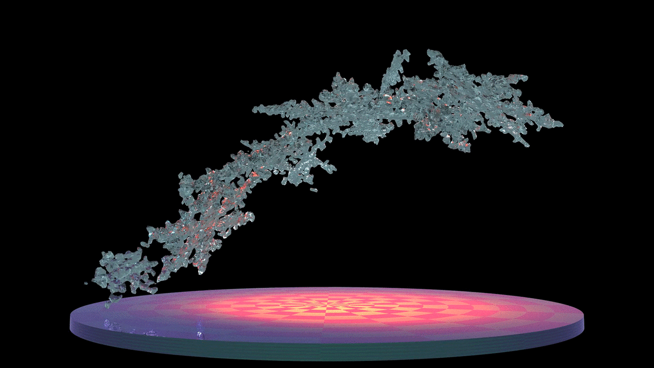 Компьютерная модель тающих снежинок, созданная учеными НАСА