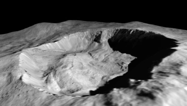 Северный склон кратера Джулинг на Церере