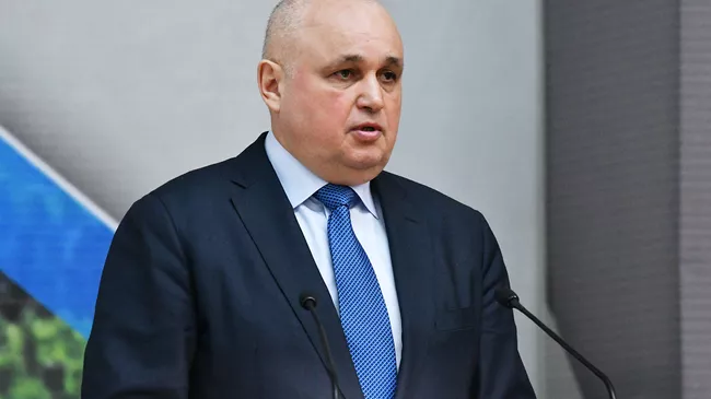 Врио губернатора Кемеровской области Сергей Цивилев на встрече с властями региона. 2 апреля 2018