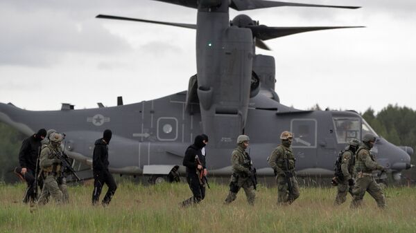 Литовский спецназ принимает участие в военных учениях НАТО Пылающий меч-2014 в Рукле