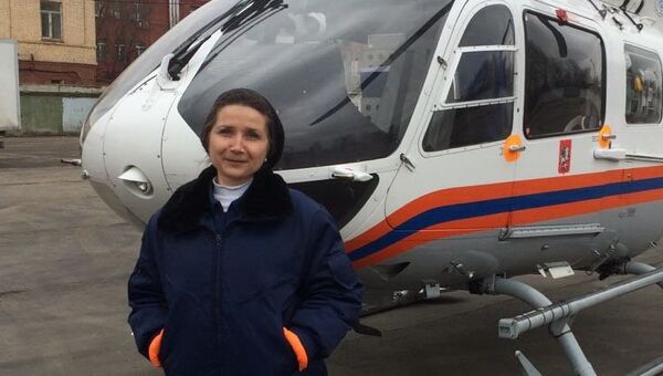 Женщина-пилот в санитарной авиации Екатерина Орешникова