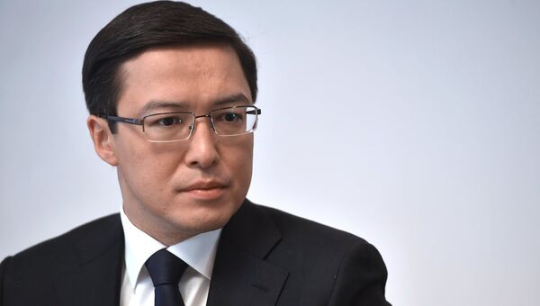 Председатель Национального банка Республики Казахстан Данияр Акишев во время интервью в Москве
