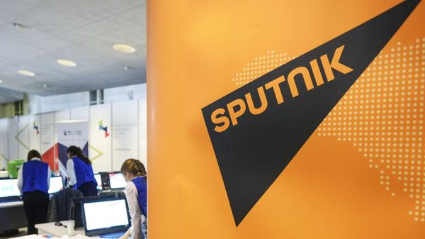 Логотип информационного агентства Sputnik. Архивное фото