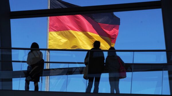 Флаг Германии на здании Рейхстага