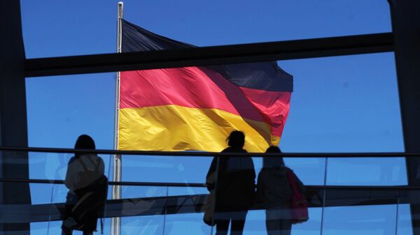 Флаг Германии на здании Рейхстага