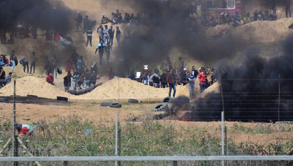 Ситуация при столкновениях на границе сектора Газа. Архивное фото
