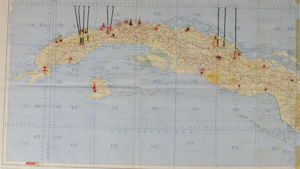 Секретная карта президента США Джона Кеннеди, содержащая размещенные на Кубе в разгар карибского кризиса советские военные объекты
