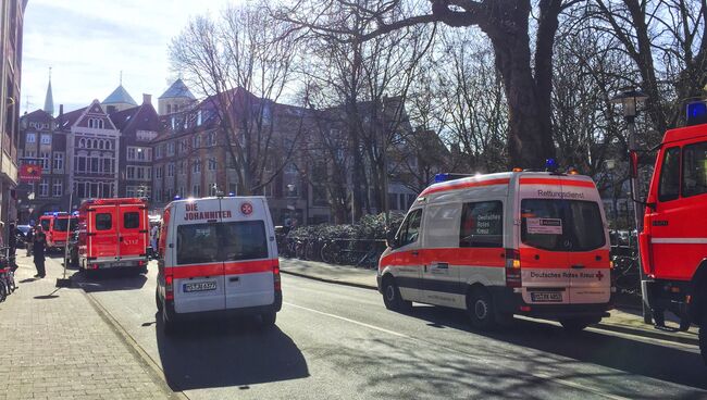 Машины скорой помощи в центре Мюнстера, где произошел теракт. Архивное фото