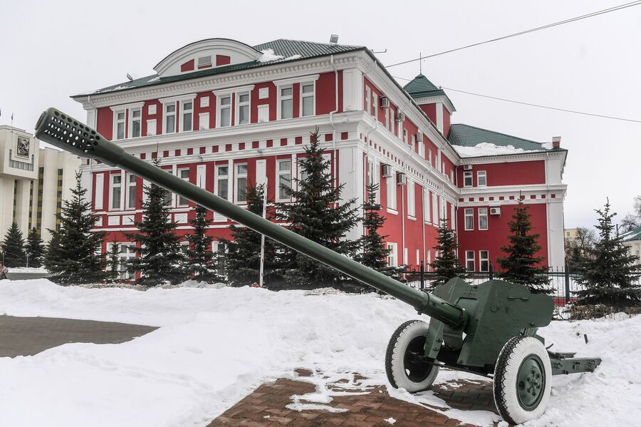 Военная техника на площади Победы в Саранске