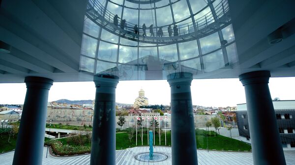 Вид на Тбилиси из президентского дворца