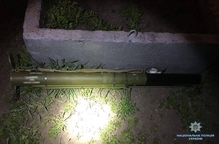 Гранатамет из которого было обстреляно здание в центре Киева Гранатамет из которого было обстреляно здание в центре Киева