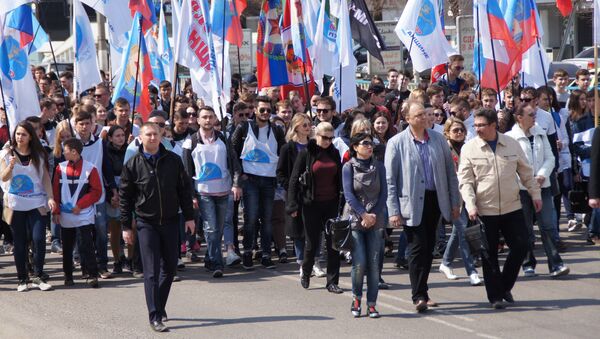 Более четырех тысяч жителей самопровозглашенной Луганской народной республики приняли участие в марше Непокоренные. Память поколений, посвященному  памяти жертв украинской агрессии. 13 апреля 2018