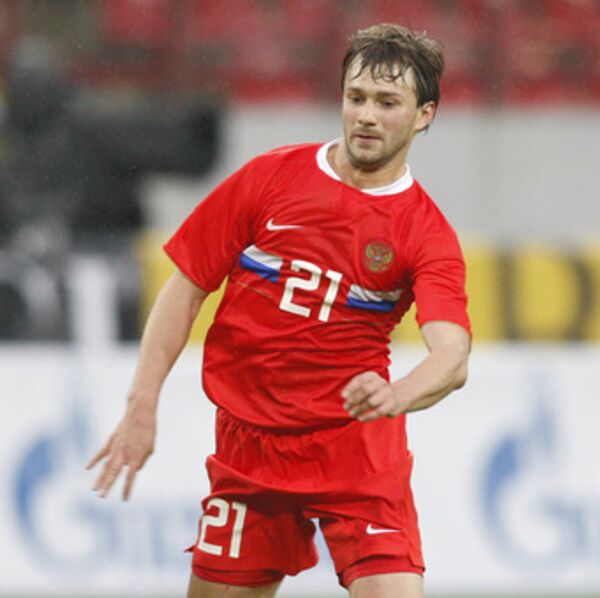 Российский футболист Дмитрий Сычев. Архивное фото