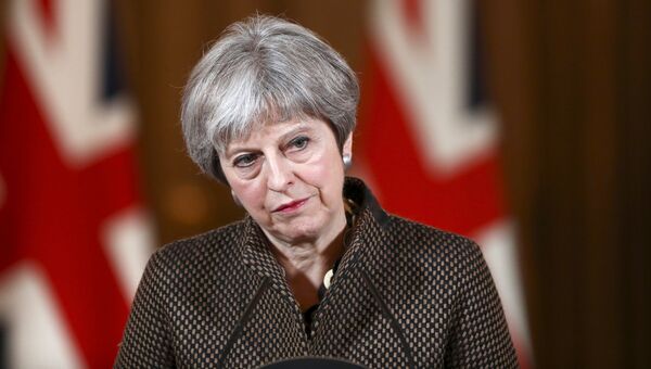 Премьер-министр Великобритании Тереза Мэй. 14 апреля 2018