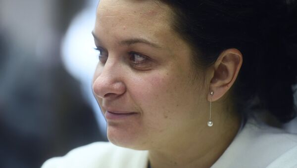 Врач-гематолог Елена Мисюрина в зале Московского городского суда. 16 апреля 2018